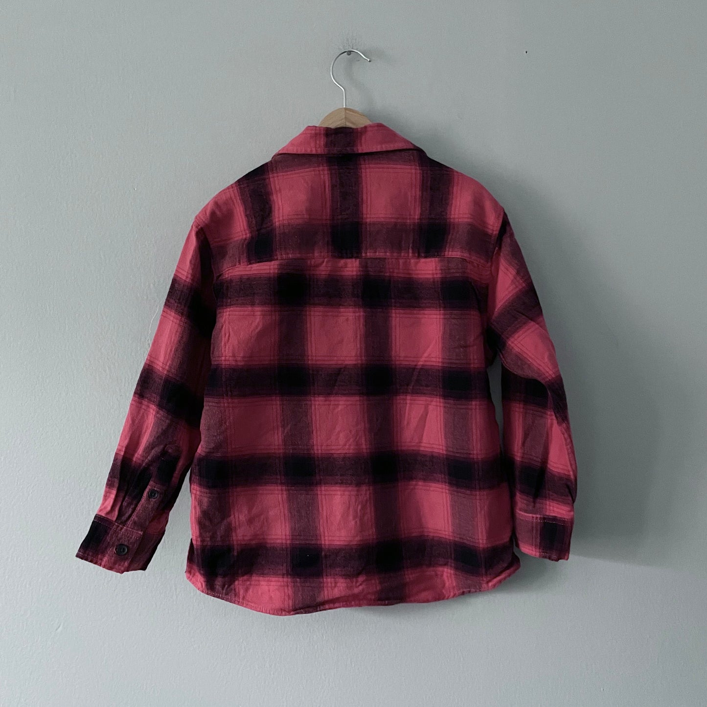 Zara / Red x black flannel shirt / 6Y