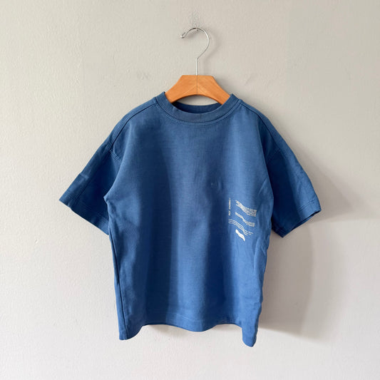 Zara / Dark blue mid weight T-shirt / 6-7Y