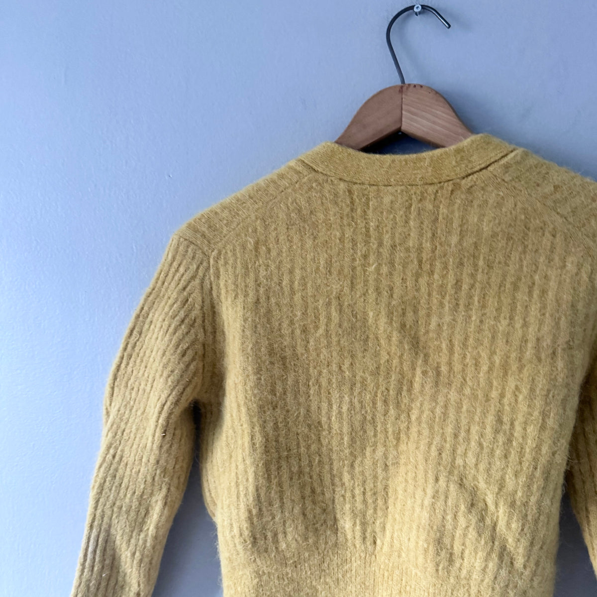 & Other Stories / Yellow alpaca wool cardigan / S