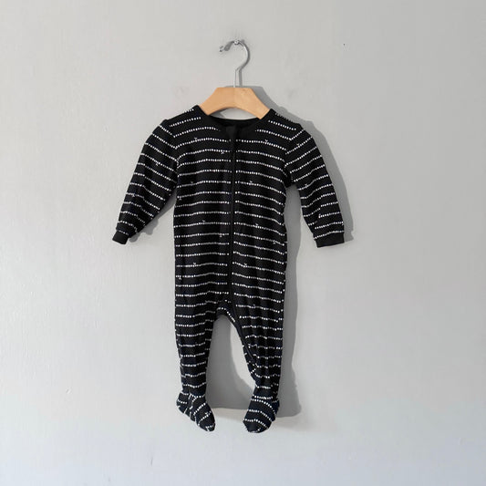 Petit lem	/ Black x white romper / 9M