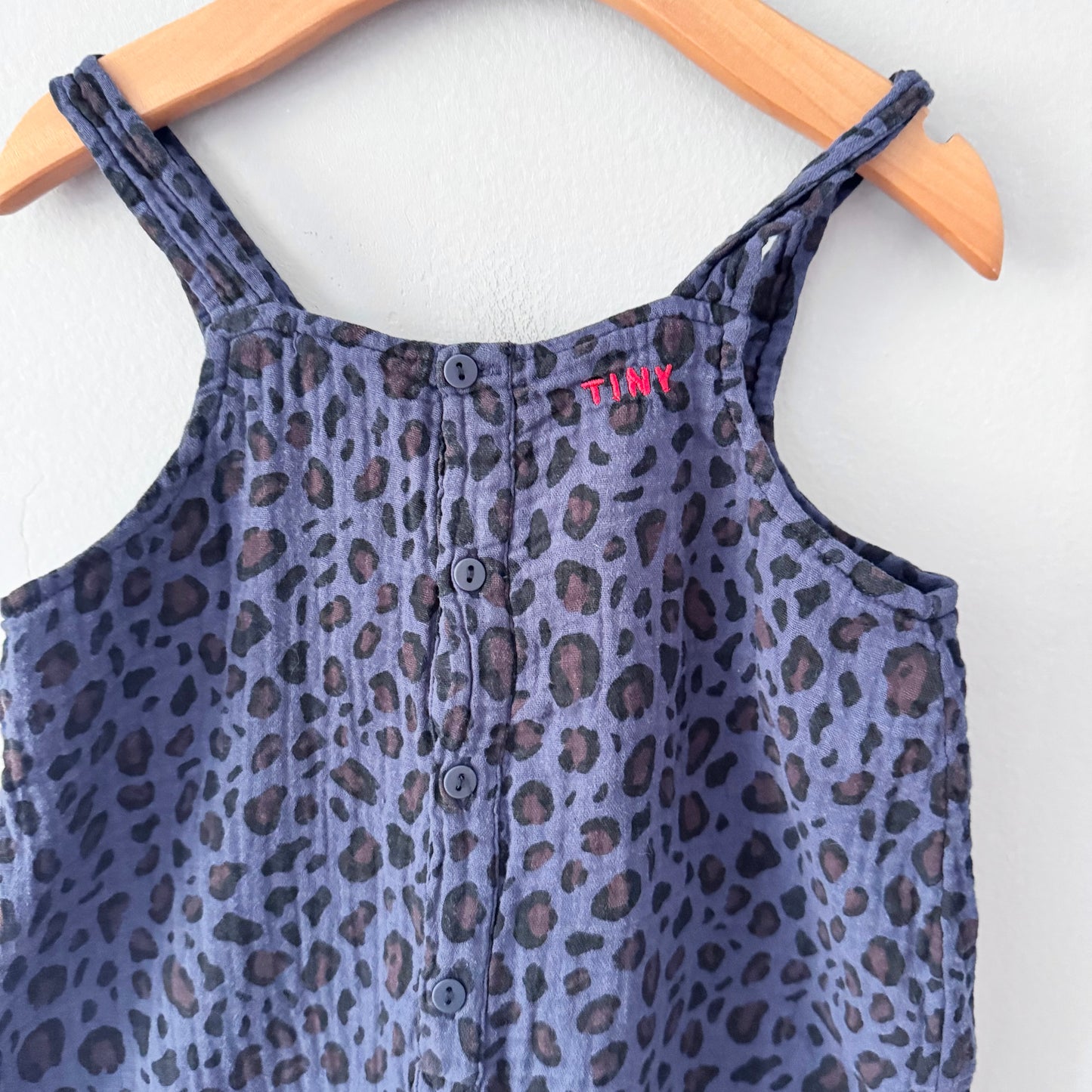 Tiny Cottons / Leopard muslin romper / 18M