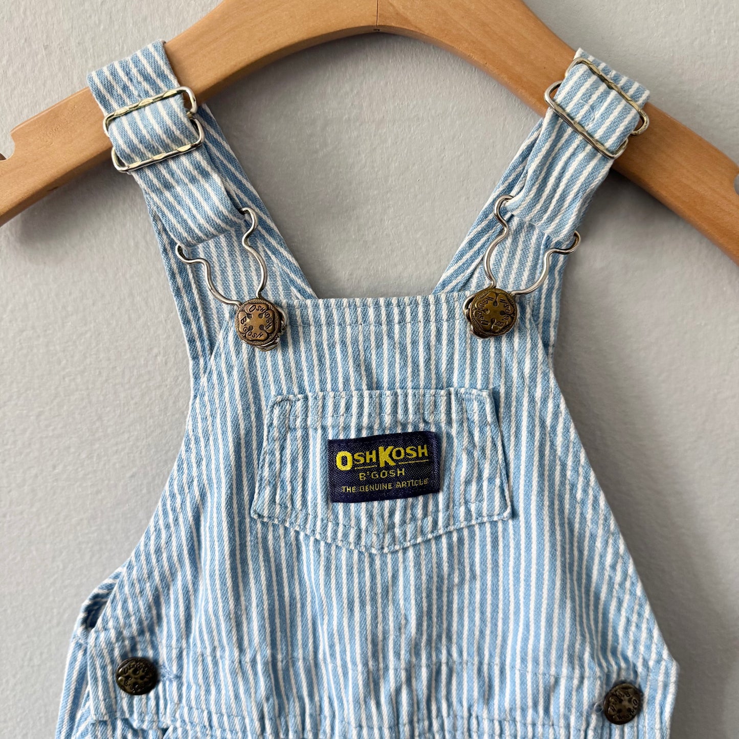 Vintage / Oshkosh stripe denim overalls / 18M
