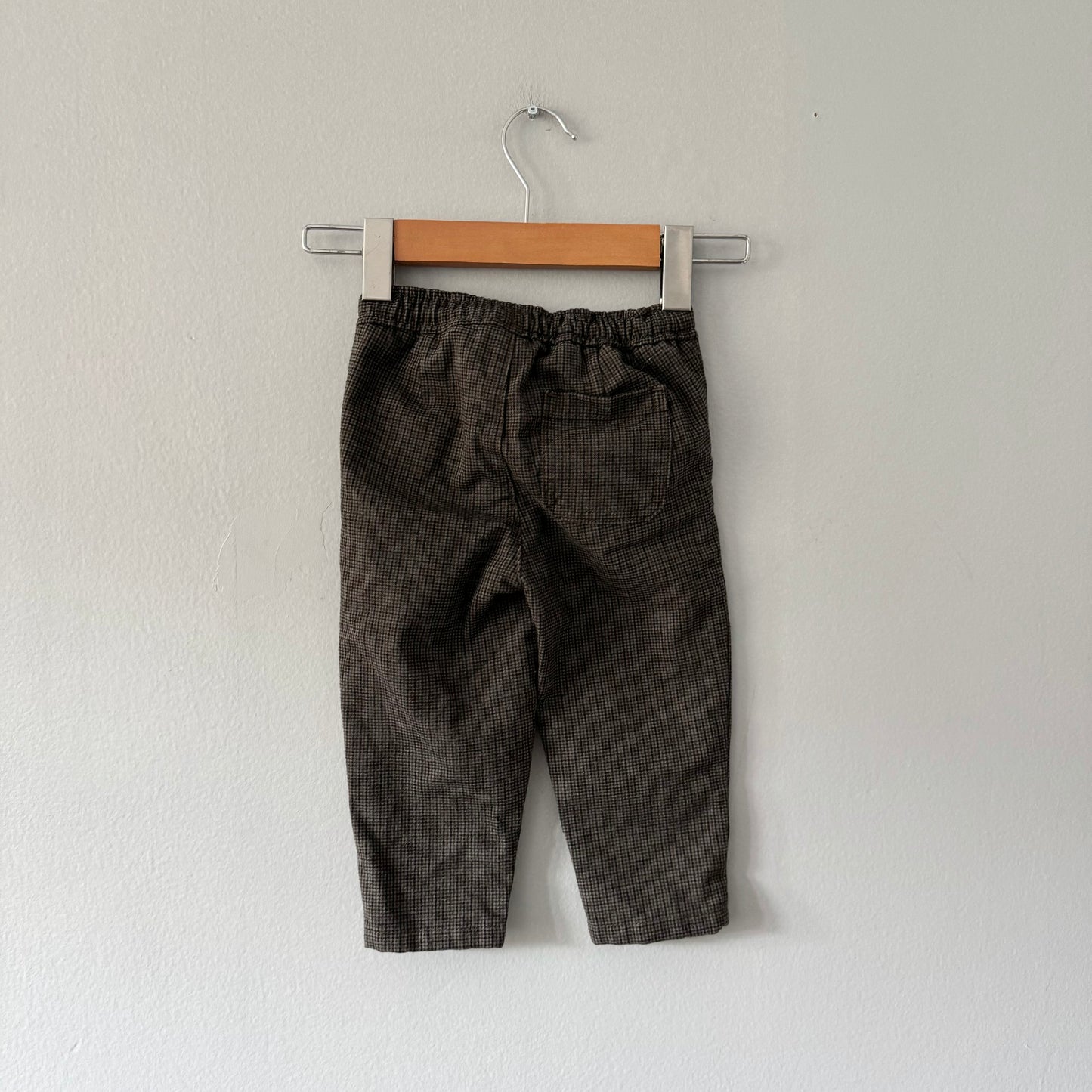 Zara / Brown plaid pants / 12-18M