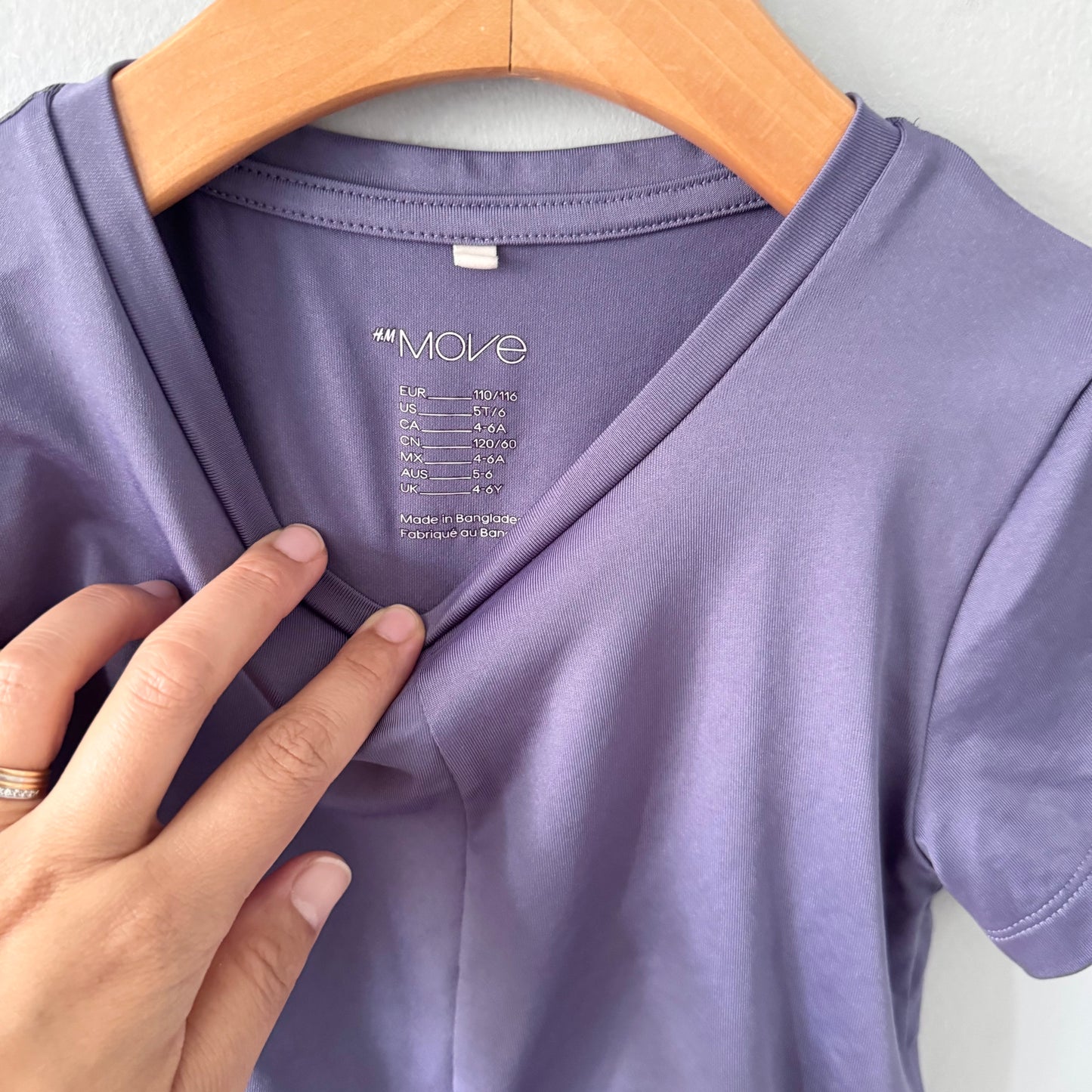 H&M Move / Purple active top / 4-6Y