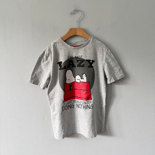 Snoopy / "I'm not lazy" t-shirt / 7-8Y
