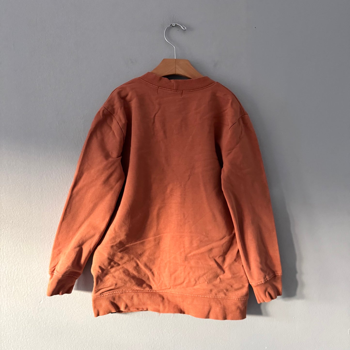Lola & Taylor / Orange brown crew cardigan / 7-8Y