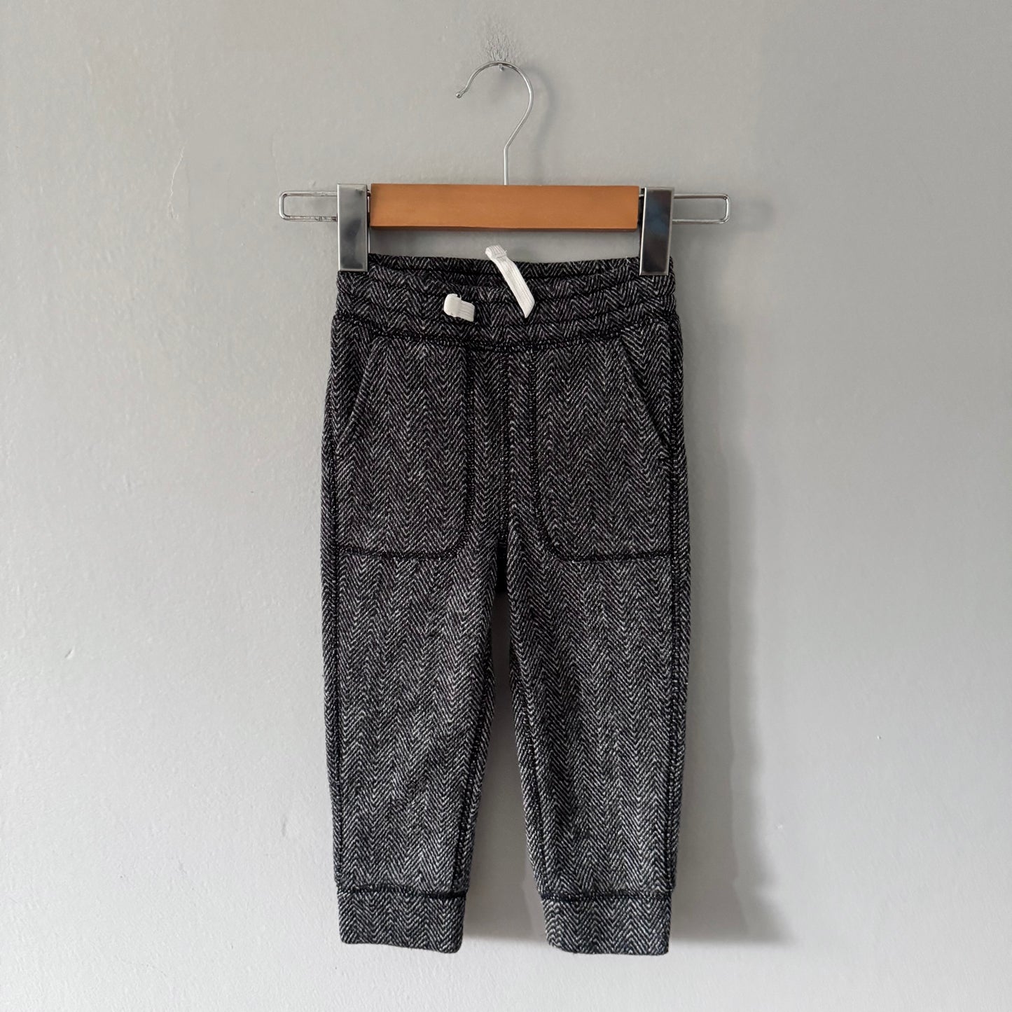 Gap / Thick black x grey lined pants / 2Y