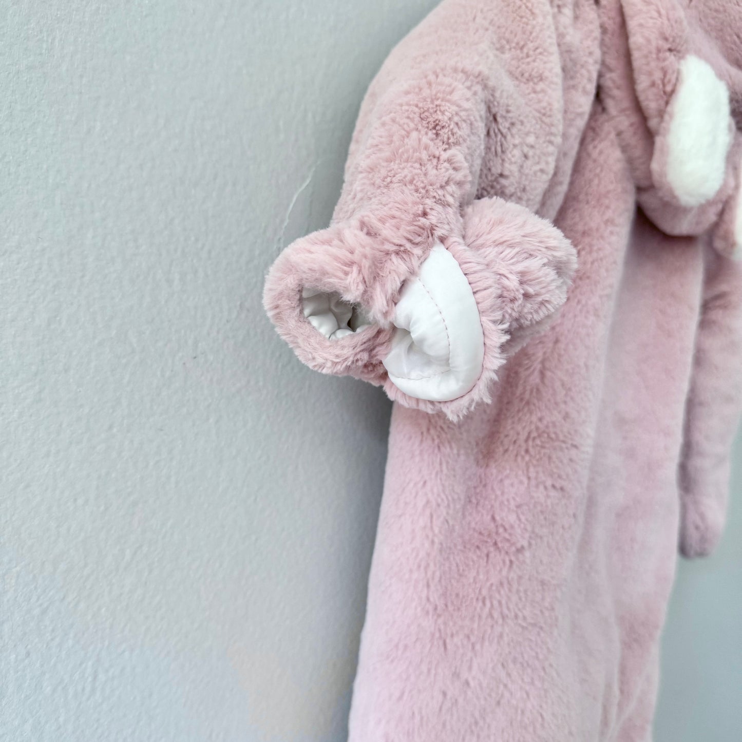 Primark / Pink sherpa bunting suit / 12-18M