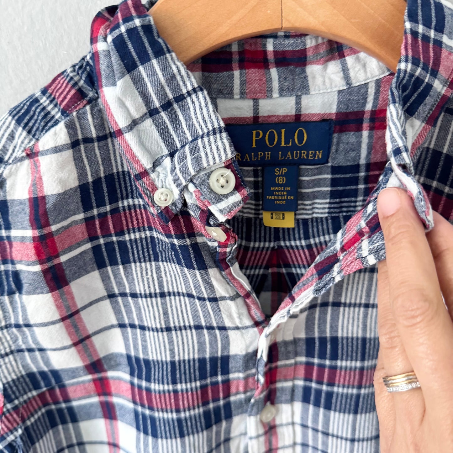 Polo Ralph Lauren / White red blue shirt / 8Y