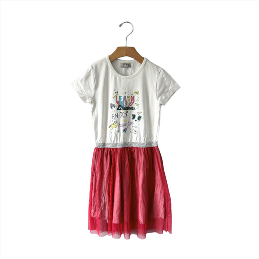 Next / Tee x tule skirt dress / 6Y