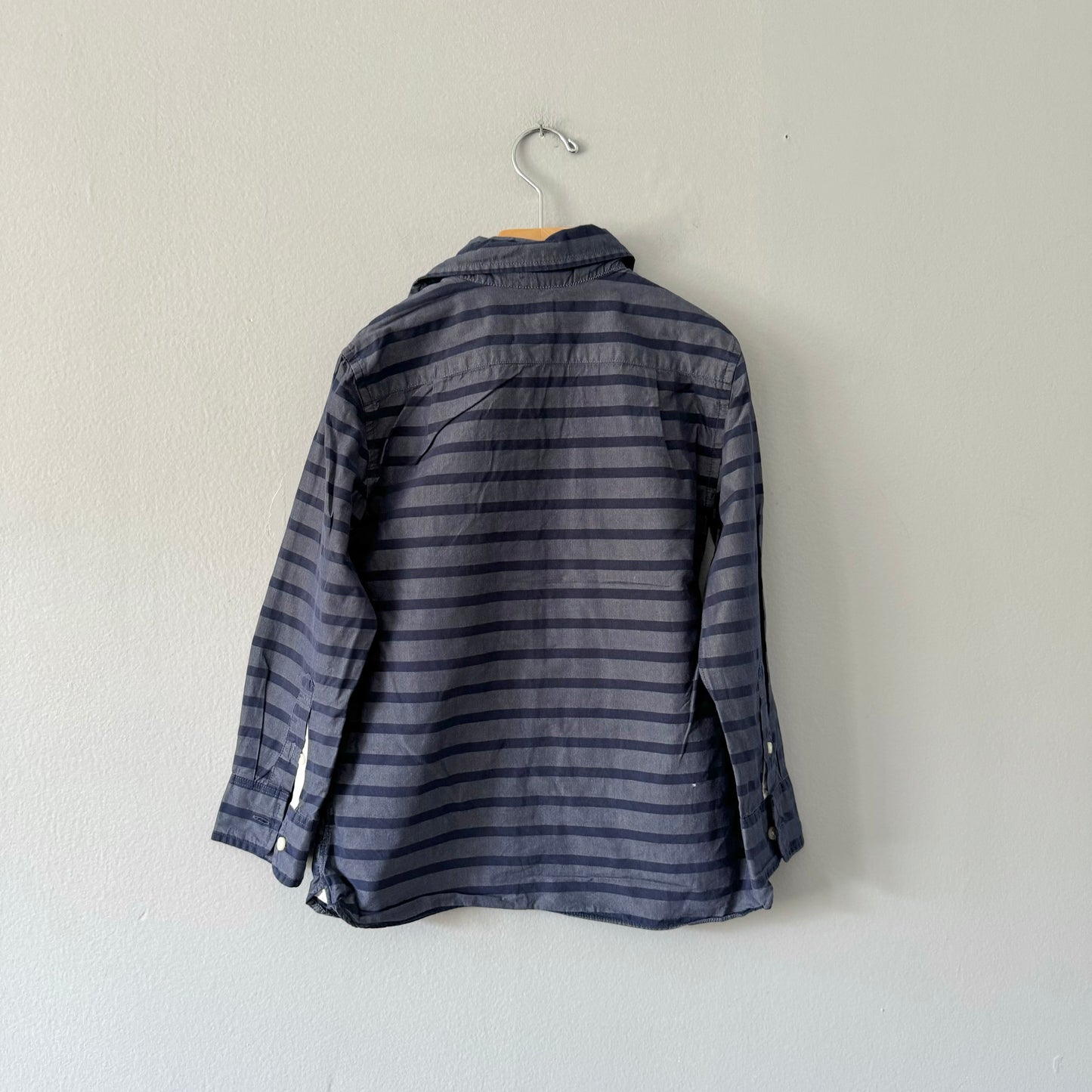 Crewcuts / Navy stripe dress shirt / 6-7Y