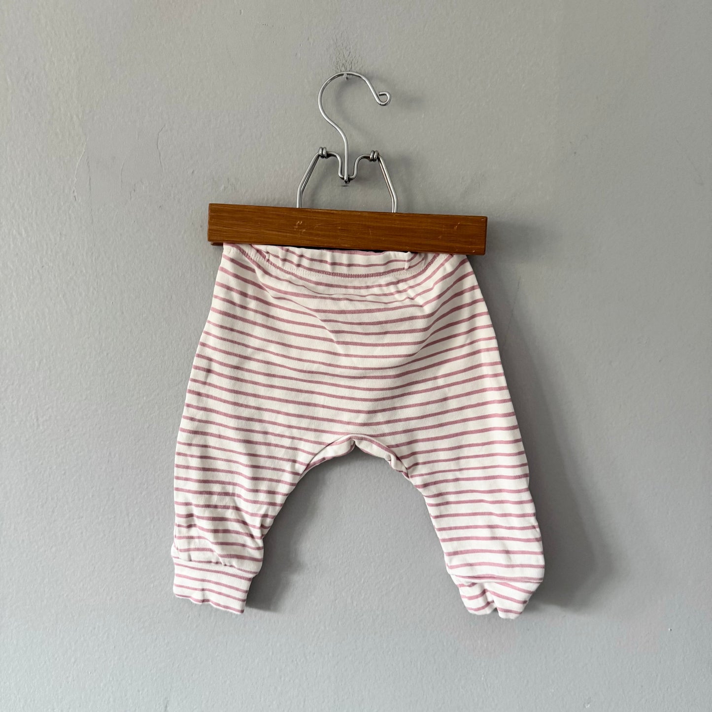 Pehr / Pantalon à rayures blanches et roses / 3-6M