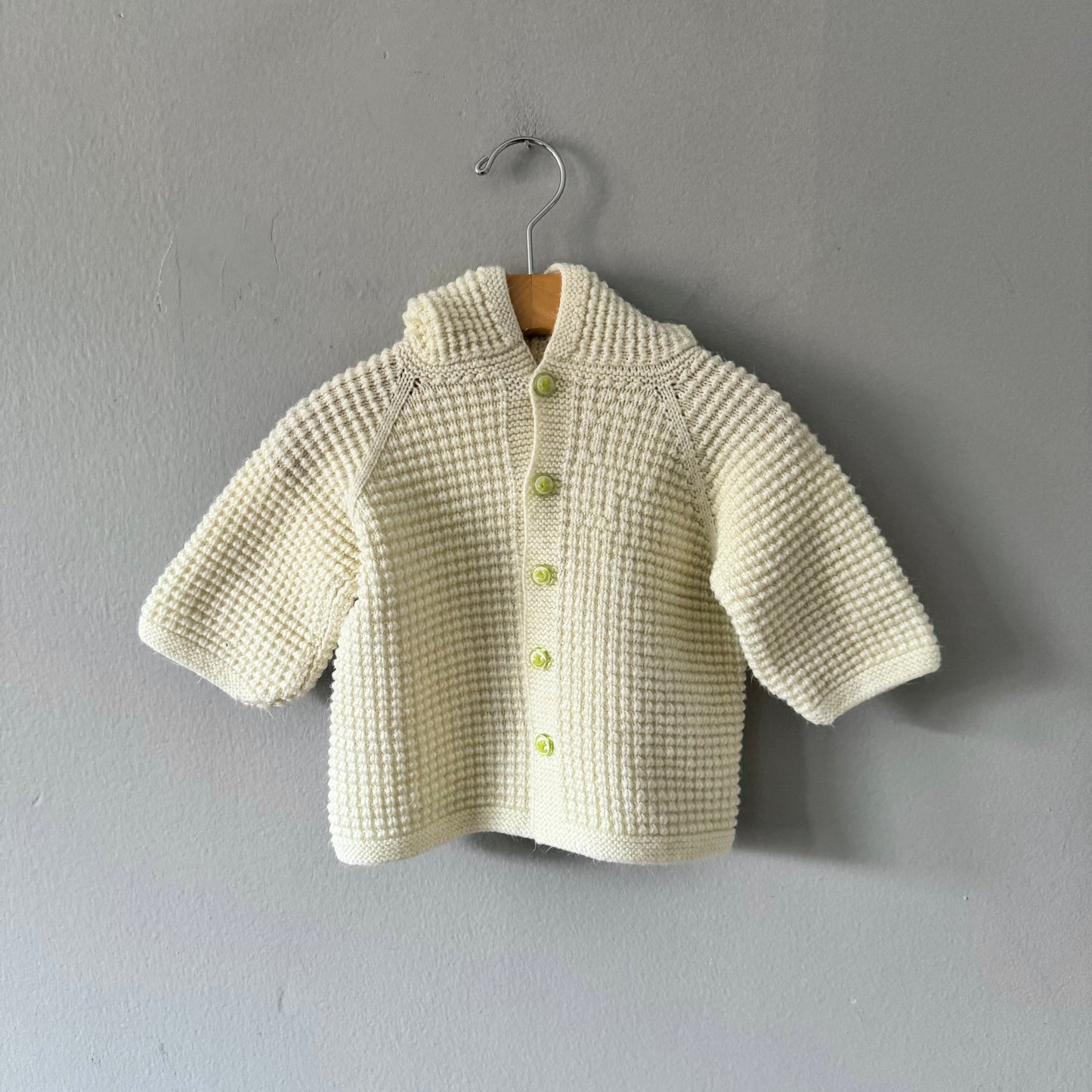 Fait main / Gilet en maille blanc / 12-18M