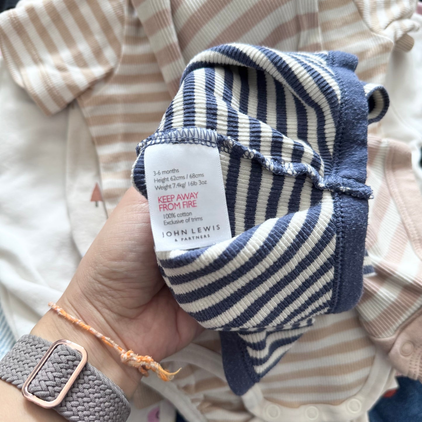 John Lewis / 3 set of onesies / 3-6M