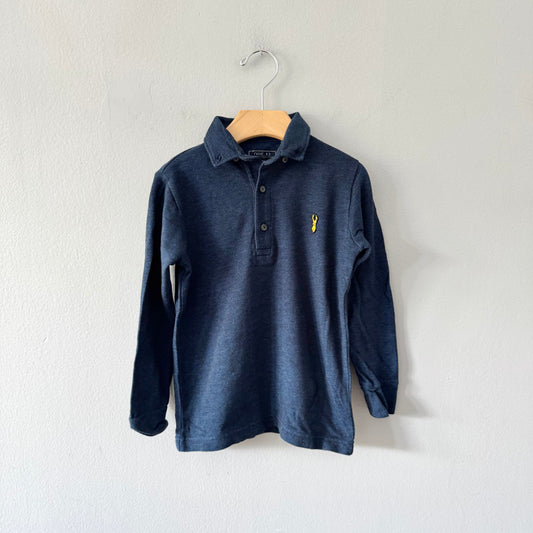 Next / Navy polo long sleeve shirt / 4-5Y