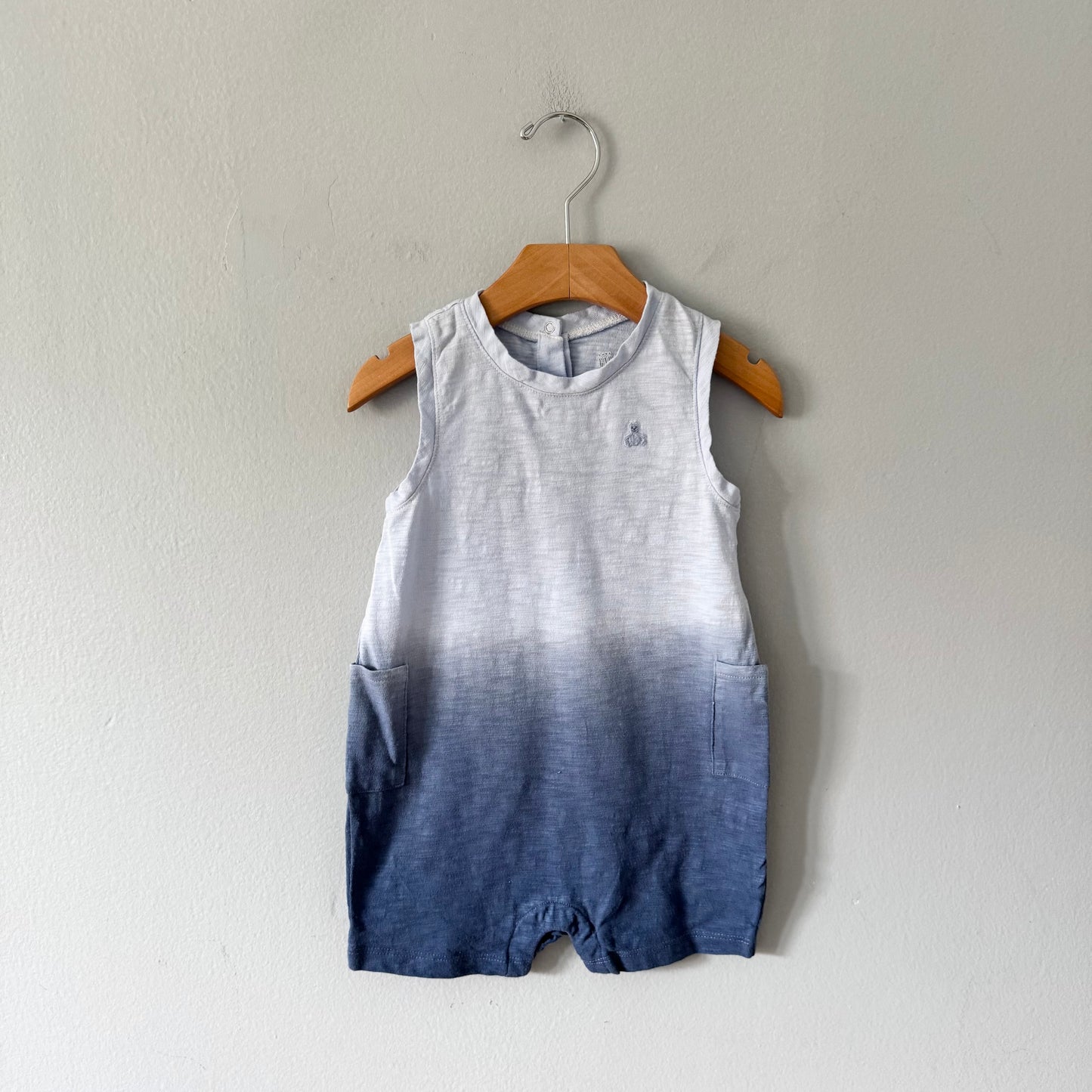 Gap / Blue x navy tank romper / 18-24M