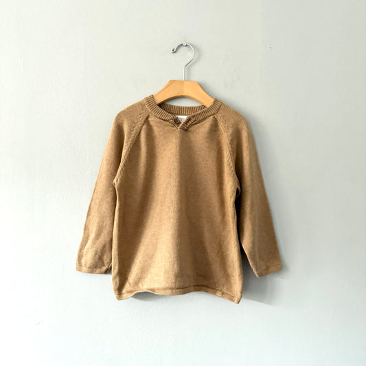 Zara / Light brown knit pullover / 4-5Y