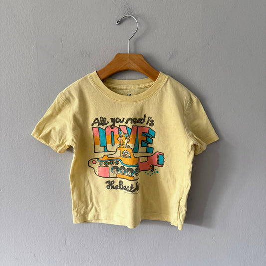 Gap / The Beatles yellow T-shirt / 4-5Y