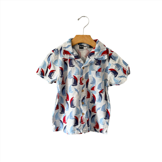 Mick Mack Ltd / Short sleeve shirt - boats / 5Y