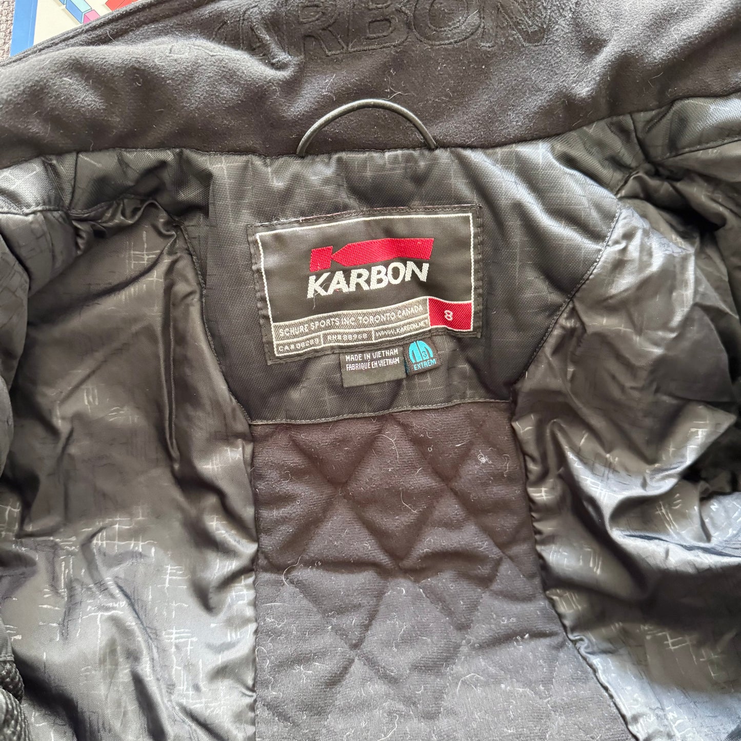 Karbon / Black x red winter jacket / 8Y