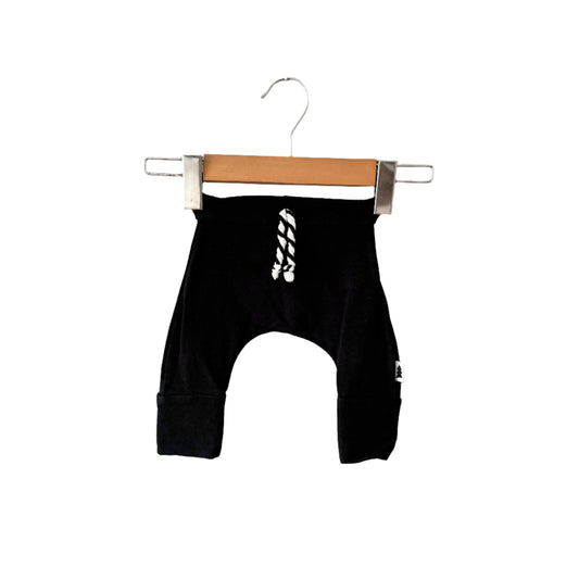 North Kinder / Black bamboo rayon pants / 0-6M