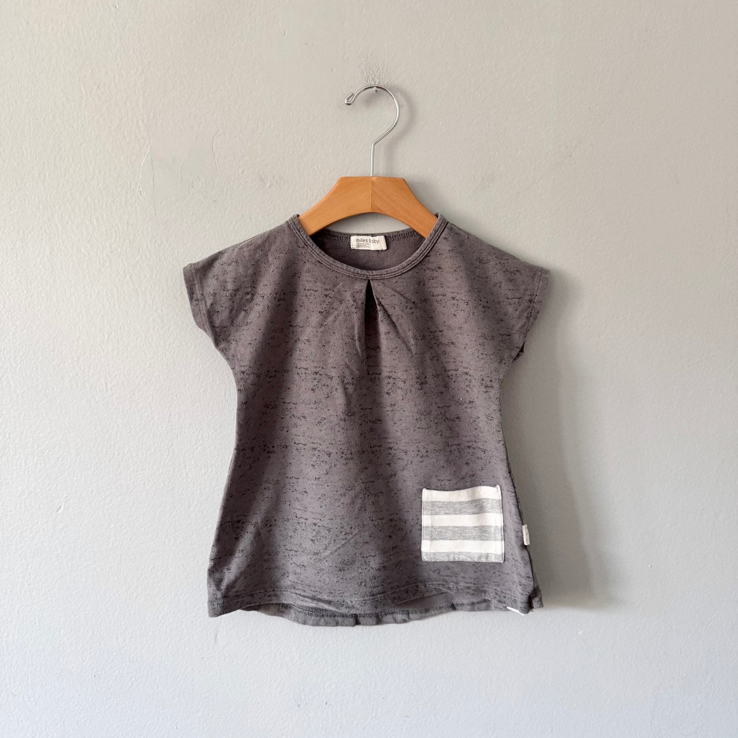 Miles Baby / Grey short sleeve tunic / 3Y