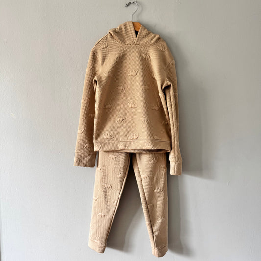Andy & Evan / Beige crew set / 7Y