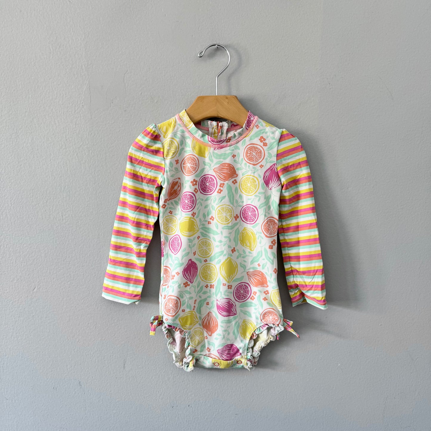 Hatley / Haut de protection UV orange et citron / 18-24 mois