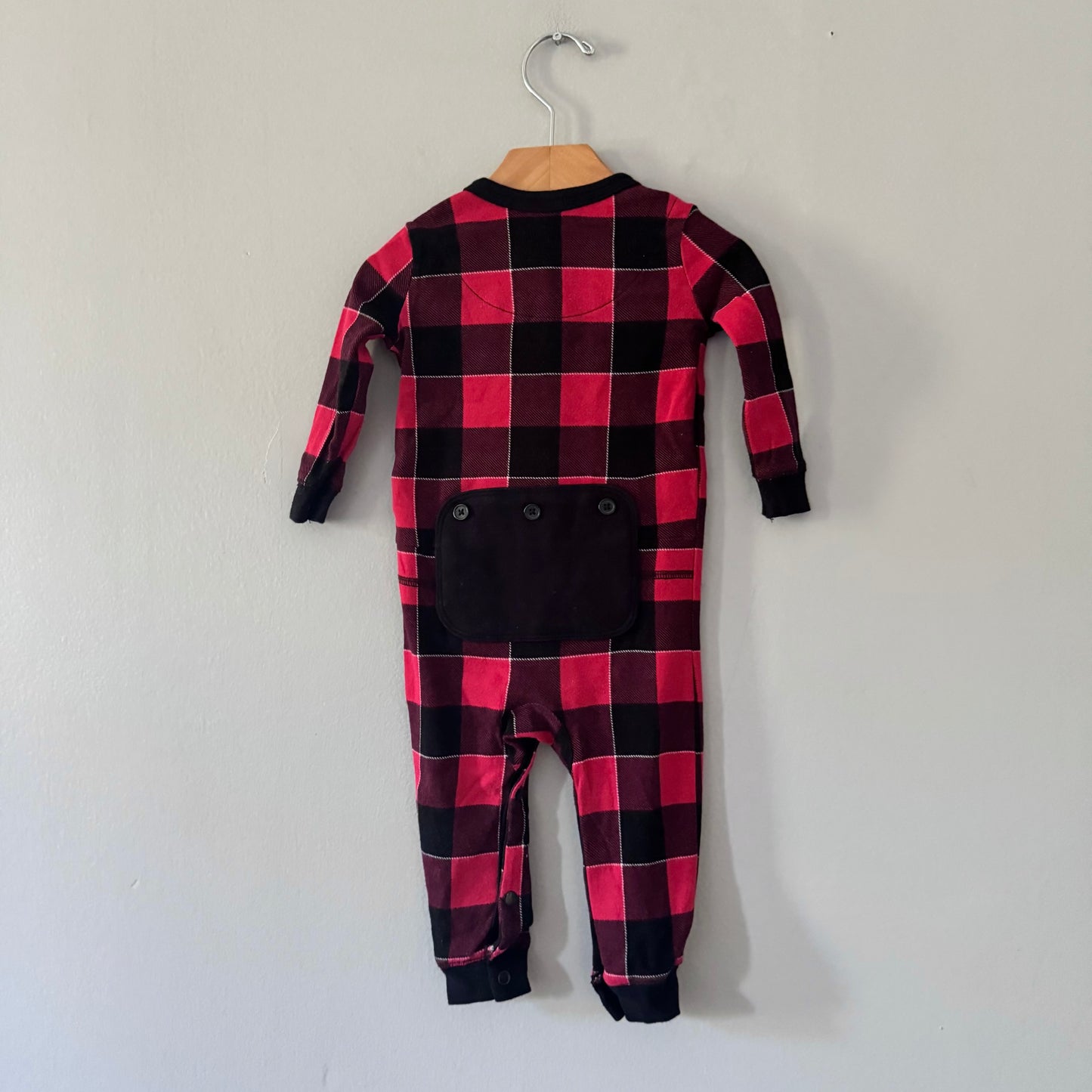 Indigo baby / Plaid romper / 12-18M