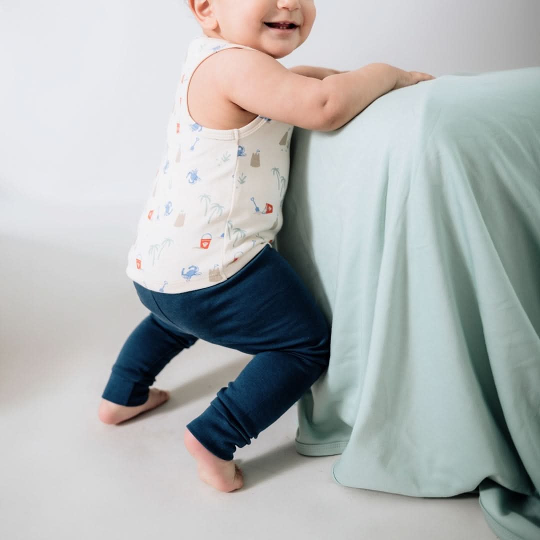Little & Lively /  Bamboo Leggings | Seaglass / 6T - New with tag