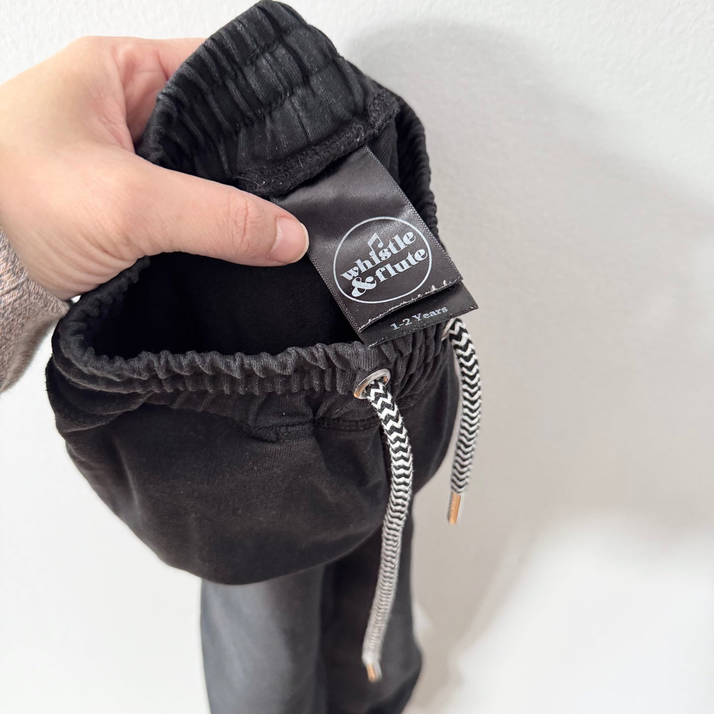 Whistle & Flute / Pantalon de jogging noir / 1-2 ans