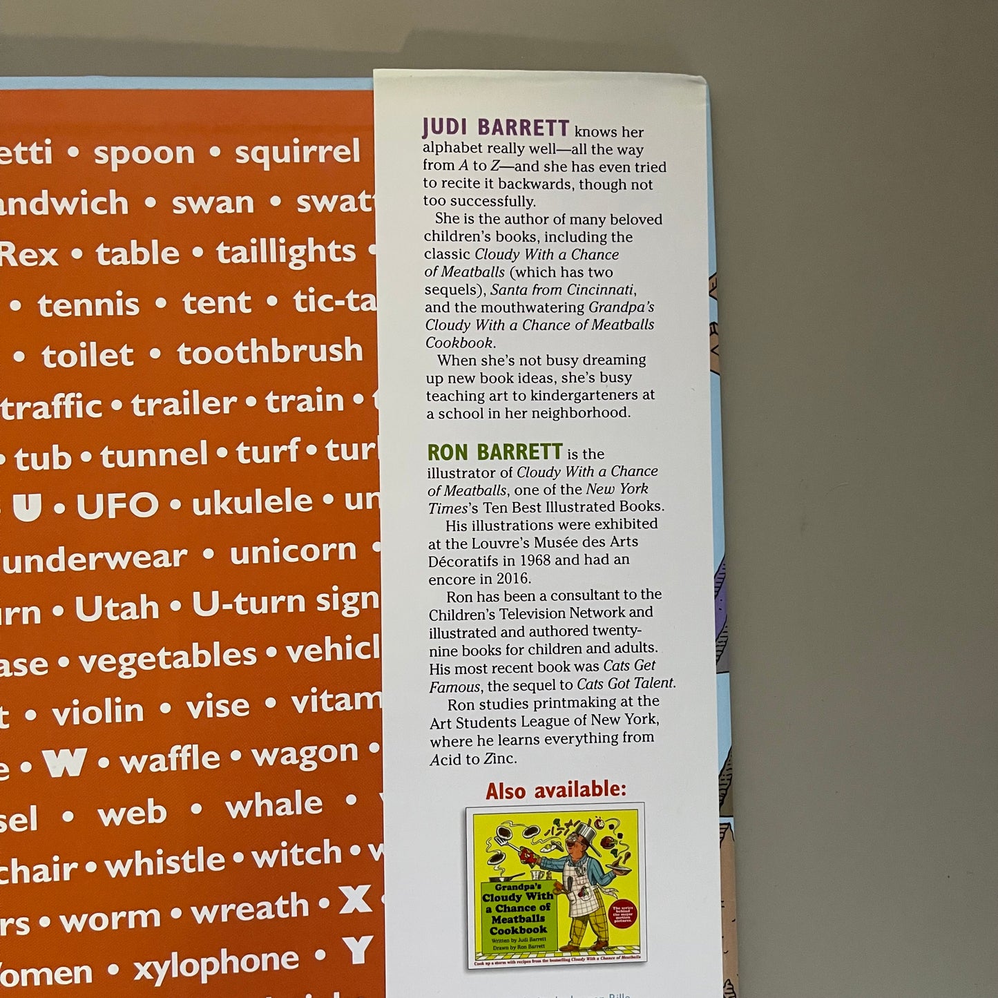 An Excessive Alphabet . Judi & Ron Barrett