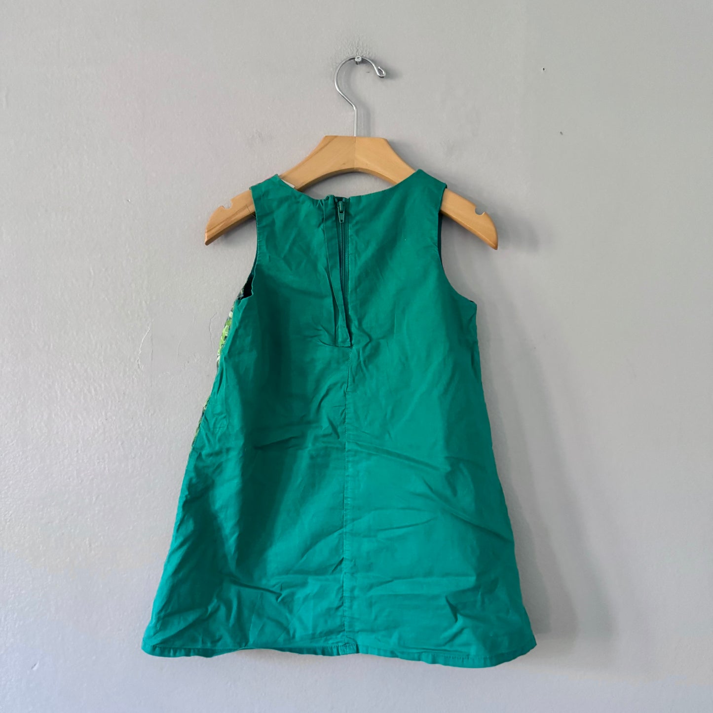 H&M / Green tank dress / 2-3Y