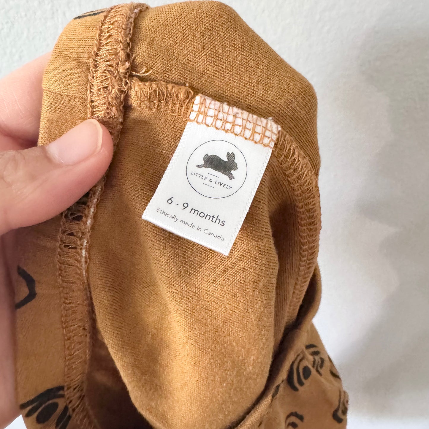 Little & Lively / Brown x black rainbow leggings / 6-9M