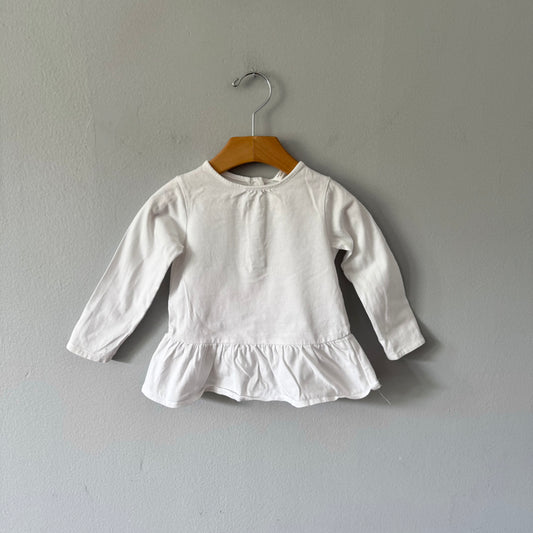 Next / White long sleeve top / 9-12M