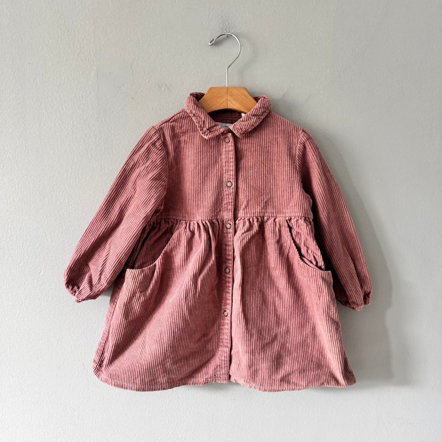 Zara / Pink corduroy dress / 3-4Y