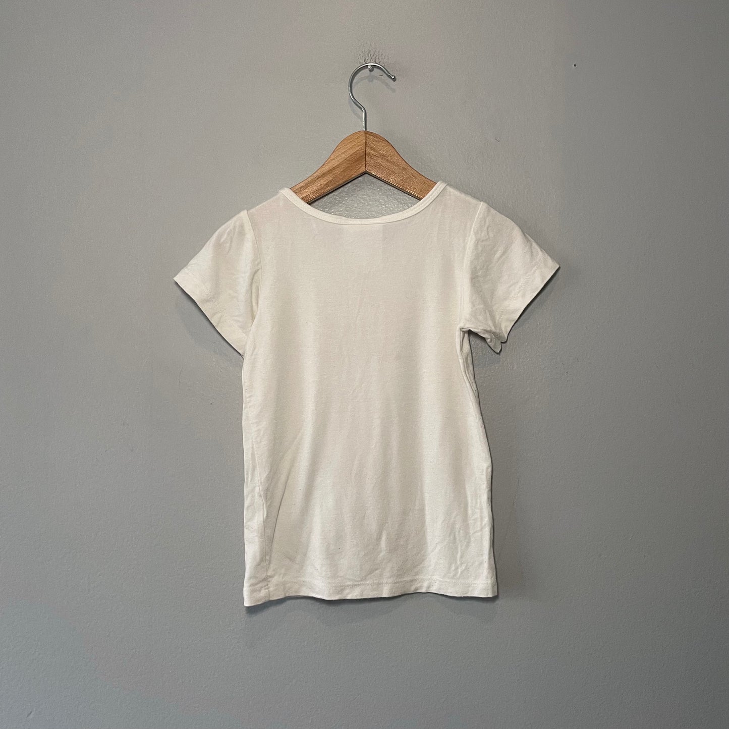 Dear Heart / White x brown arch T-shirt / 2T