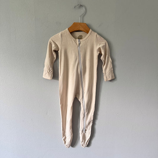 Pure Baby / Ivory zip up romper / 3-6M