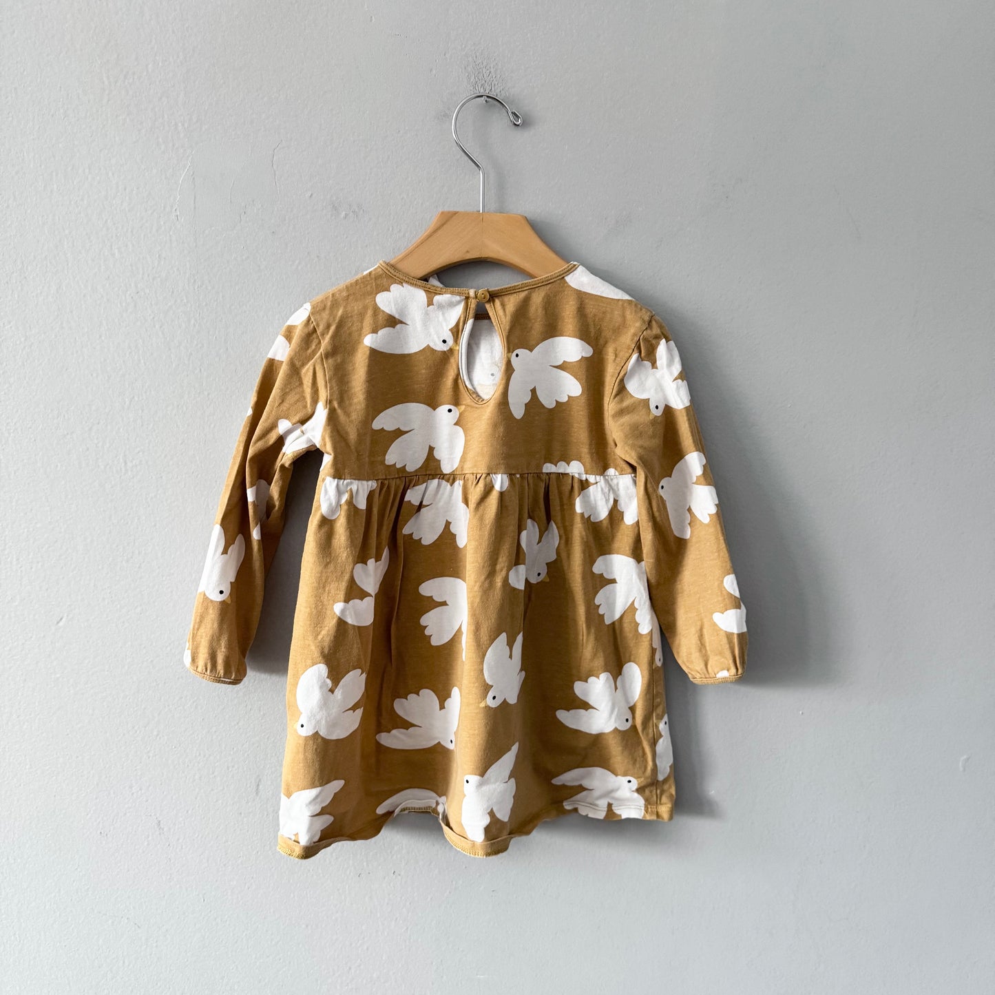 H&M / Brown x bird dress / 2-3Y