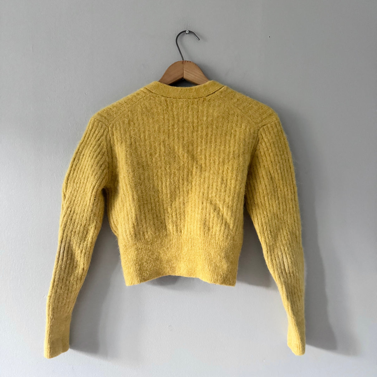 & Other Stories / Yellow alpaca wool cardigan / S