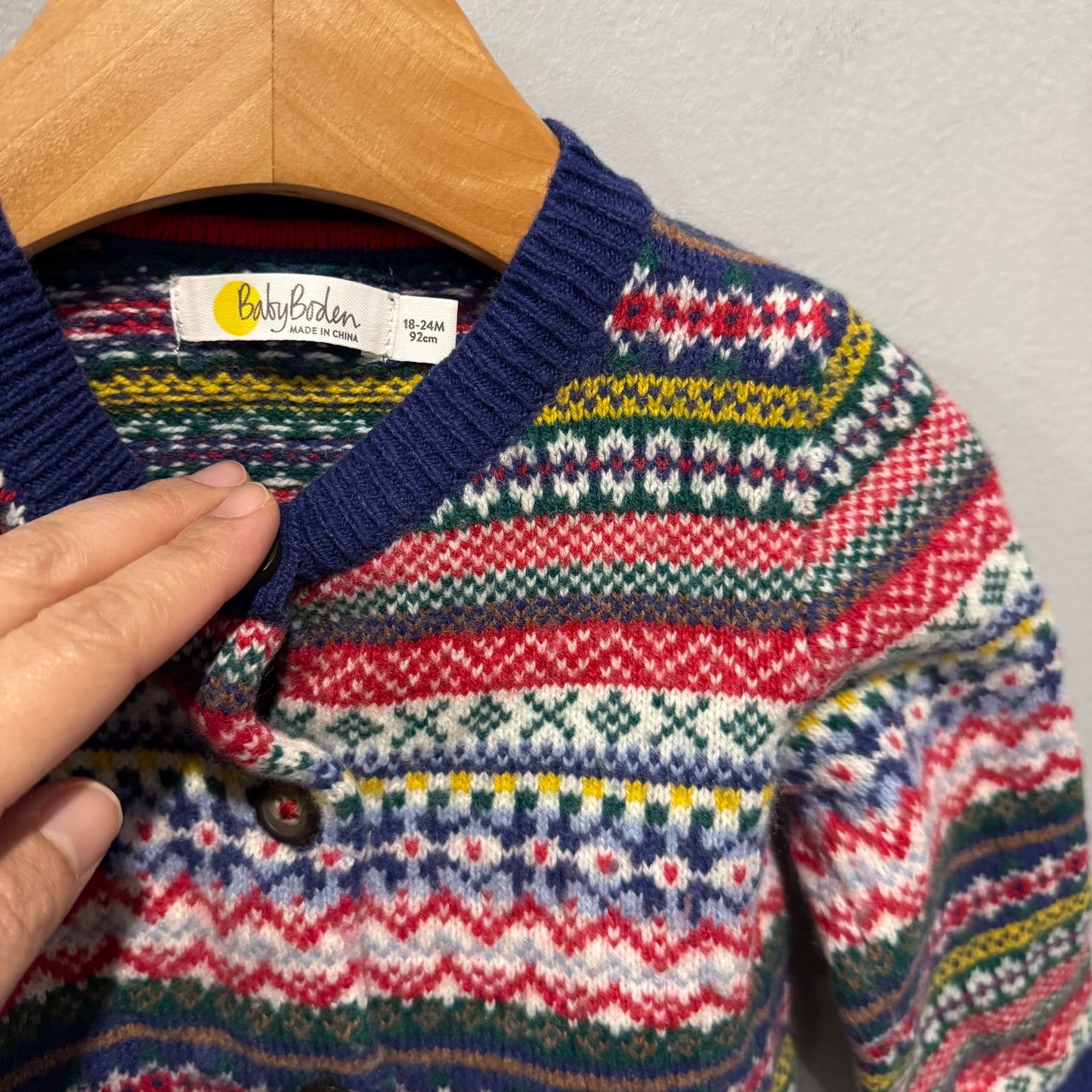 Baby boden / Colourful knit cardigan / 18-24M