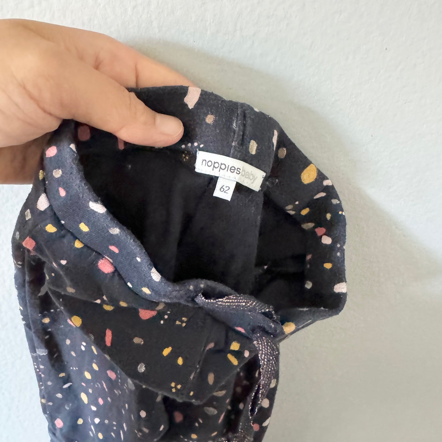 Noppies baby / Black x pebble rock organic cotton pants / 3M