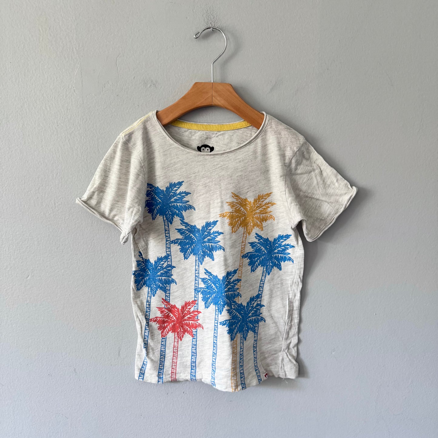 Appaman / Light grey x palm tree t-shirt / 6Y