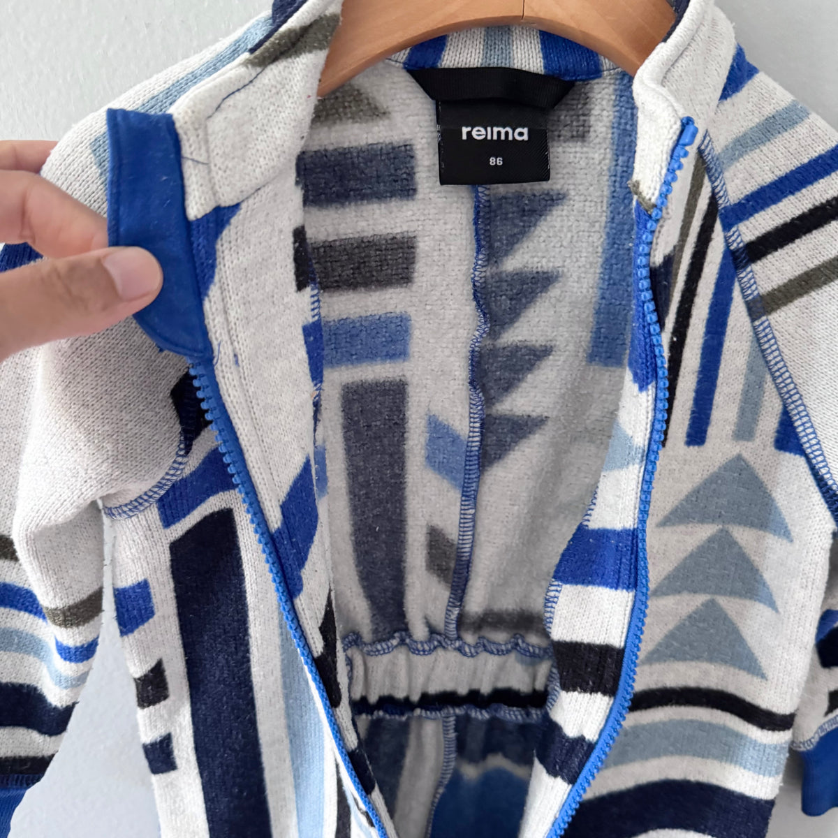 Reima / Blue fleece bunting suit / 86