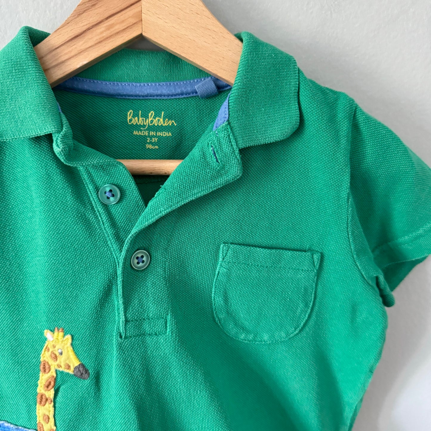 Mini Boden / Green polo shirt / 2-3Y