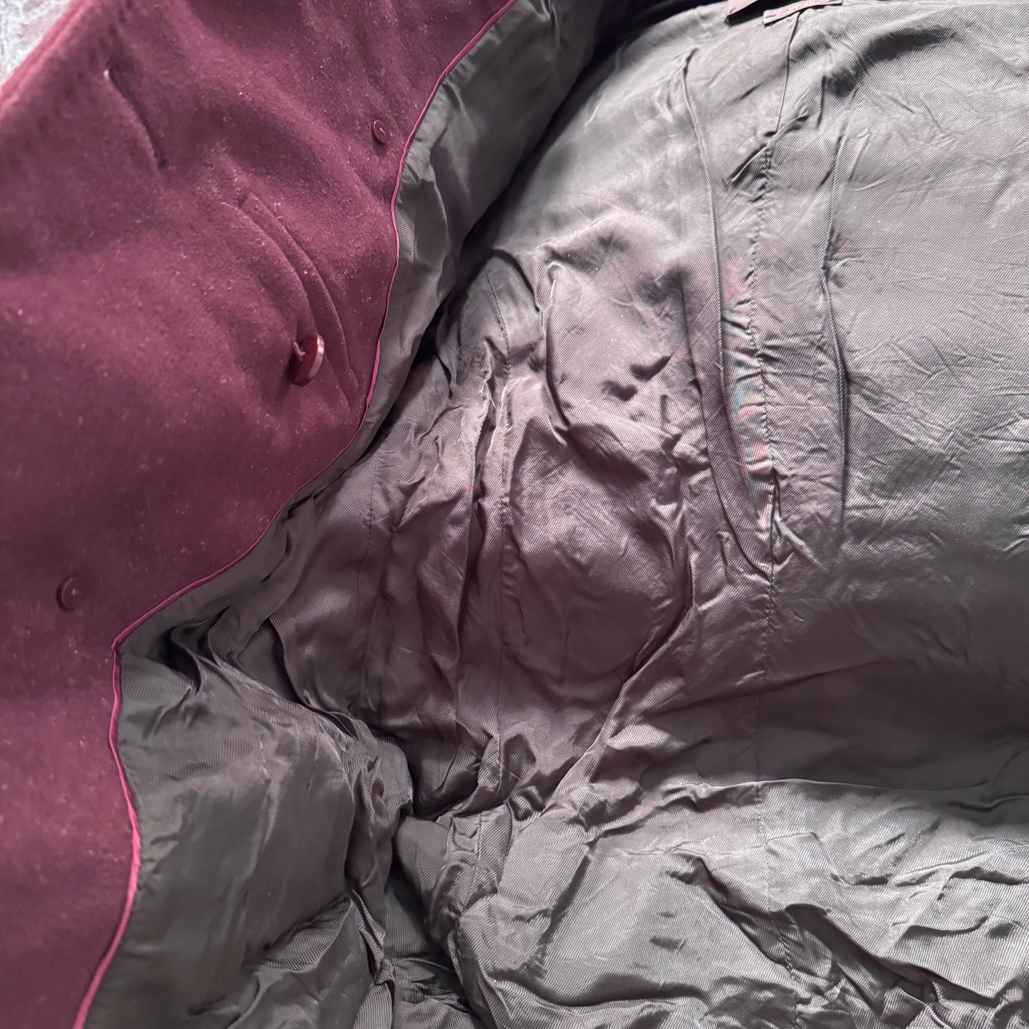 Babaton / Burgundy wool cashmere coat / Women M