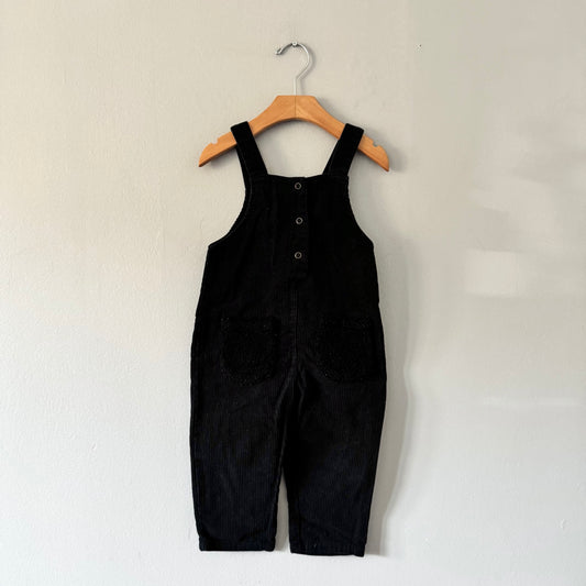 Zara / Black corduroy overall / 2-3Y