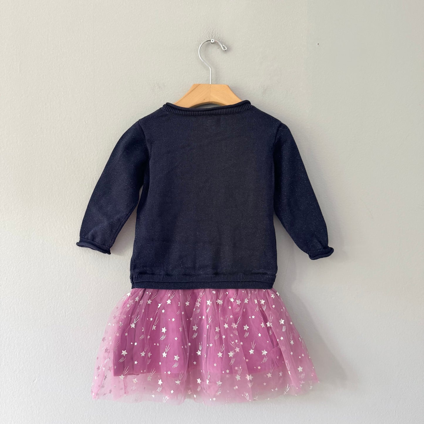 Hatley / Navy knit x unicorn tutu dress / 3Y