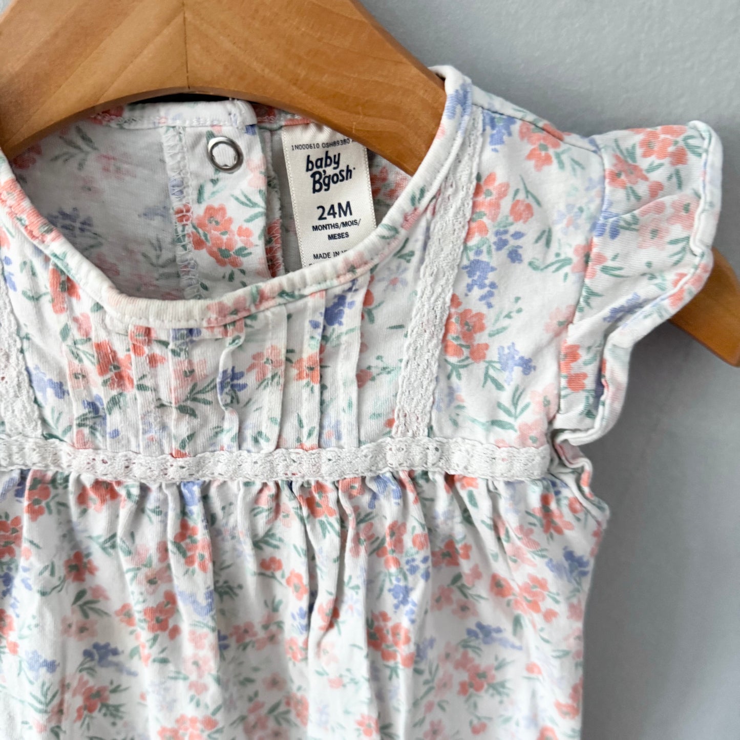 Bébé B'gosh / Grenouillère florale blanche / 24M