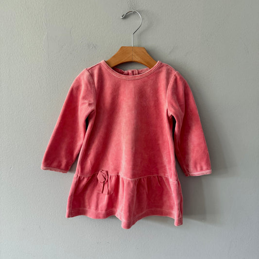Hanna Andersson / Orange velour dress / 80(12-18M)